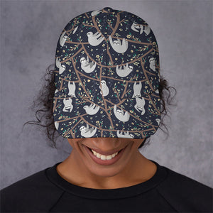 Sloth Family Pattern Print Baseball Cap