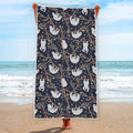 Sloth Family Pattern Print Beach Towel