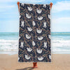 Sloth Family Pattern Print Beach Towel