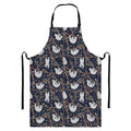 Sloth Family Pattern Print Bib Apron With Pocket