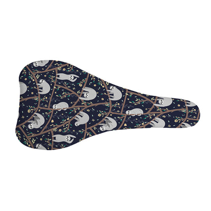 Sloth Family Pattern Print Bicycle Seat Cover