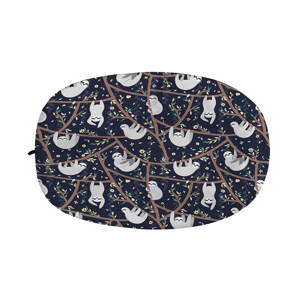 Sloth Family Pattern Print Car Side Mirror Covers