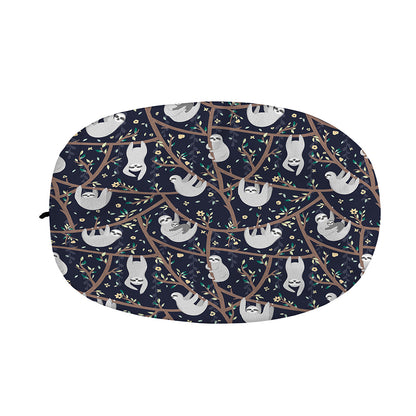 Sloth Family Pattern Print Car Side Mirror Covers