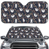 Sloth Family Pattern Print Car Windshield Sun Shade