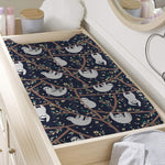 Sloth Family Pattern Print Changing Pad Cover
