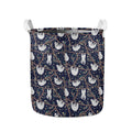 Sloth Family Pattern Print Collapsible Laundry Basket
