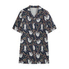 Sloth Family Pattern Print Cotton Hawaiian Shirt