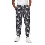 Sloth Family Pattern Print Cotton Pants