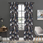 Sloth Family Pattern Print Curtain