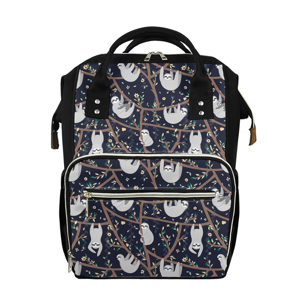 Sloth Family Pattern Print Diaper Bag