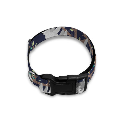 Sloth Family Pattern Print Dog Collar