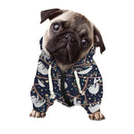 Sloth Family Pattern Print Dog Zip Up Hoodie