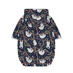 Sloth Family Pattern Print Dog Zip Up Hoodie