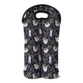 Sloth Family Pattern Print Double Neoprene Wine Tote