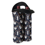 Sloth Family Pattern Print Double Neoprene Wine Tote