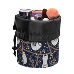 Sloth Family Pattern Print Drawstring Makeup Bag