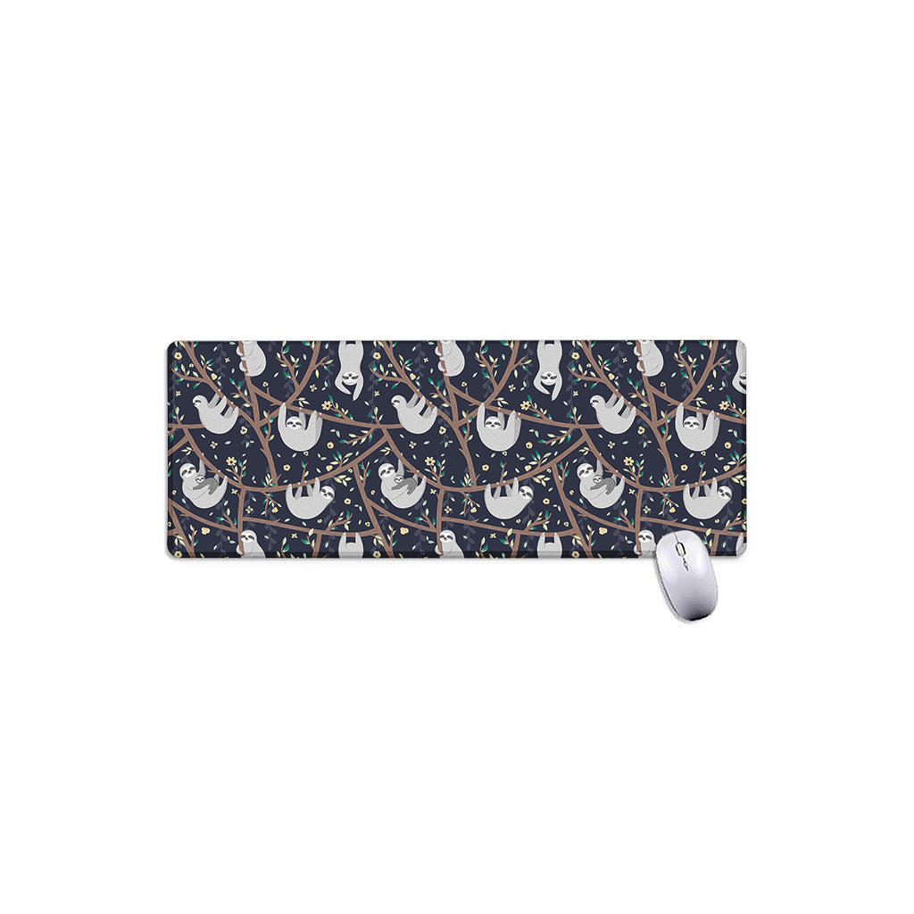 Sloth Family Pattern Print Extended Mouse Pad