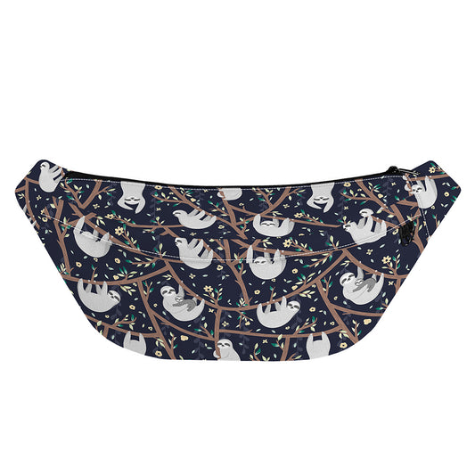 Sloth Family Pattern Print Fanny Pack