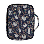 Sloth Family Pattern Print Front Pocket Bible Bag