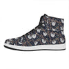 Sloth Family Pattern Print High Top Leather Sneakers