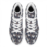 Sloth Family Pattern Print High Top Leather Sneakers