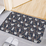 Sloth Family Pattern Print Indoor Door Mat