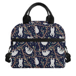 Sloth Family Pattern Print Insulated Lunch Bag