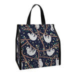 Sloth Family Pattern Print Insulated Lunch Tote
