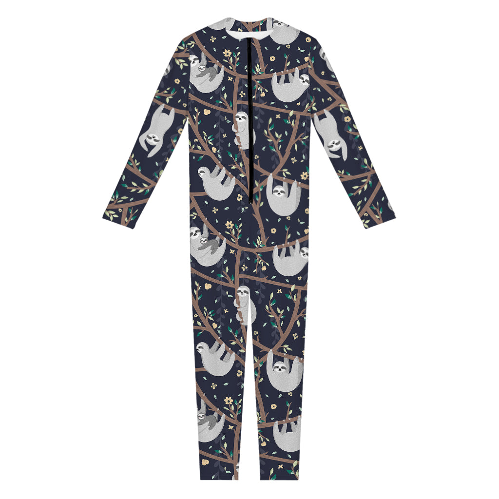 Sloth Family Pattern Print Jumpsuit