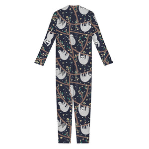 Sloth Family Pattern Print Jumpsuit