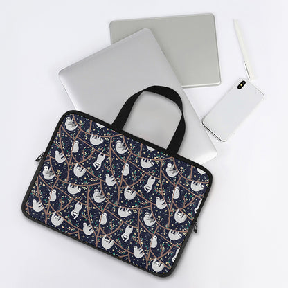 Sloth Family Pattern Print Laptop Sleeve With Handle