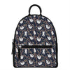 Sloth Family Pattern Print Leather Backpack