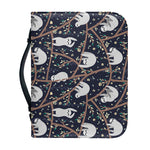 Sloth Family Pattern Print Leather Bible Cover