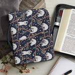 Sloth Family Pattern Print Leather Bible Cover