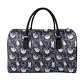 Sloth Family Pattern Print Leather Duffel Bag