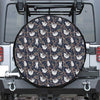 Sloth Family Pattern Print Leather Spare Tire Cover