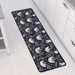 Sloth Family Pattern Print Long Kitchen Mat