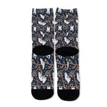 Sloth Family Pattern Print Long Socks