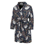 Sloth Family Pattern Print Men's Bathrobe