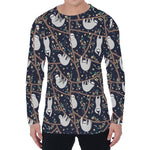 Sloth Family Pattern Print Men's Long Sleeve T-Shirt