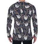 Sloth Family Pattern Print Men's Long Sleeve T-Shirt