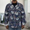 Sloth Family Pattern Print Men's Shirt Jacket