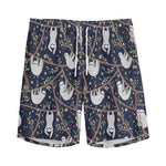 Sloth Family Pattern Print Men's Sports Shorts