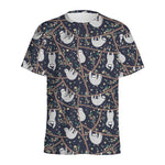 Sloth Family Pattern Print Men's Sports T-Shirt