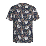 Sloth Family Pattern Print Men's Sports T-Shirt