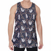 Sloth Family Pattern Print Men's Velvet Tank Top