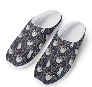 Sloth Family Pattern Print Mesh Casual Shoes