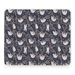 Sloth Family Pattern Print Mouse Pad