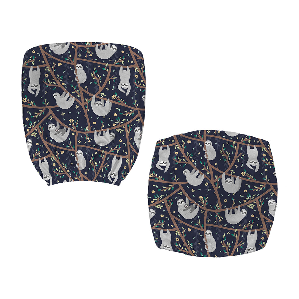 Sloth Family Pattern Print Office Chair Cover