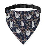 Sloth Family Pattern Print Over The Collar Dog Bandana